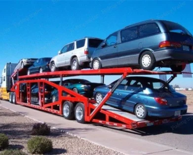 semi trailer car transported